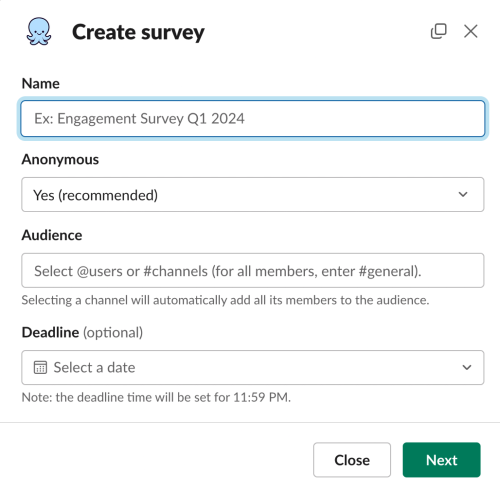 How to create a survey in Slack [2024]