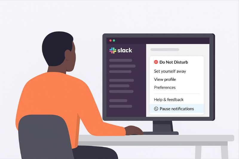 How to pause notifications on Slack