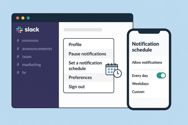 How to pause notifications on Slack