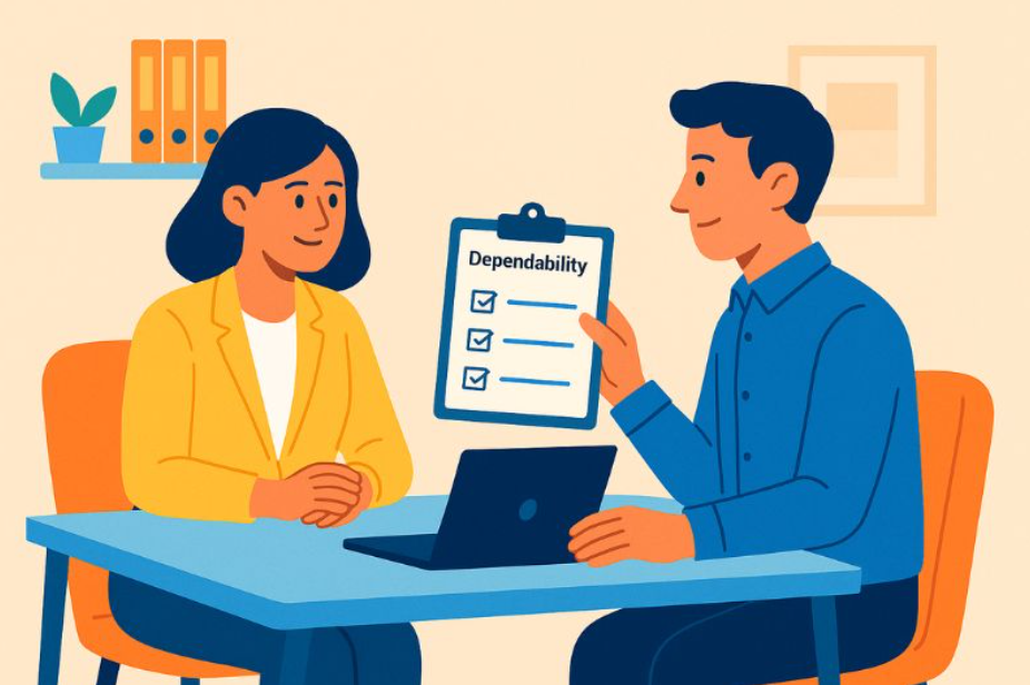 Ultimate list of dependability performance review phrases with examples